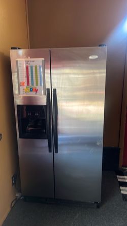 Refrigerator -chrome front and black sides