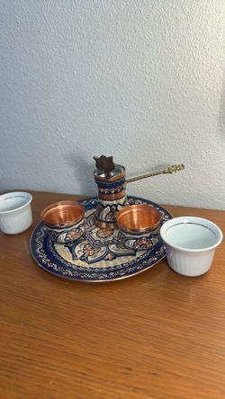 Bosanski Blue Enamel with Copper / Traditional Turkish coffee