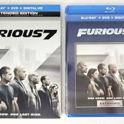 Furious 7 (Blu-ray + DVD 2-Disc Set) Extended Version NEW SEALED