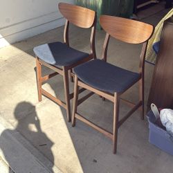 Two Counter Height Bar Stools Modern Contemporary 