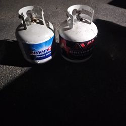 3 Propane Tanks  2 Propane Tanks Epmties 1 Tank Half Full