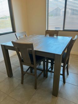 Counter Height Dining Table Set with 4 Chairs