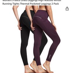 BALEAF LEGGINGS Black And Purple