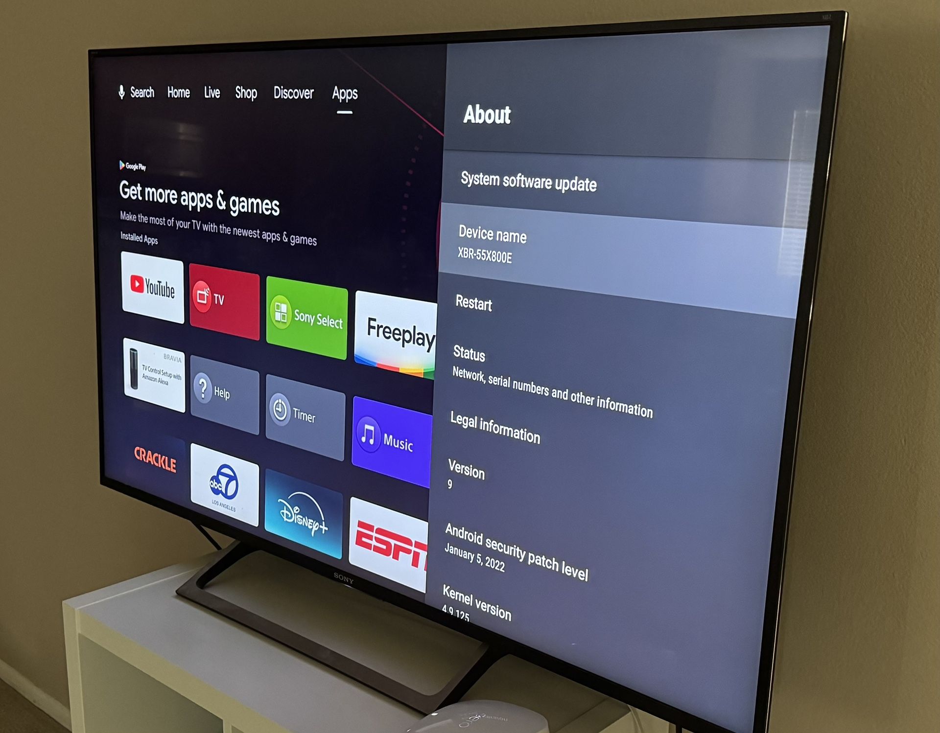 Sony Bravia XBR55X800E 4K HDTV
