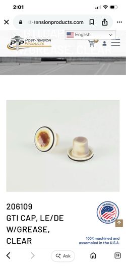 Encapsulated Grease Cap (live end) for Post Tension Anchor