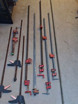 Furniture clamps, pipe clamps.