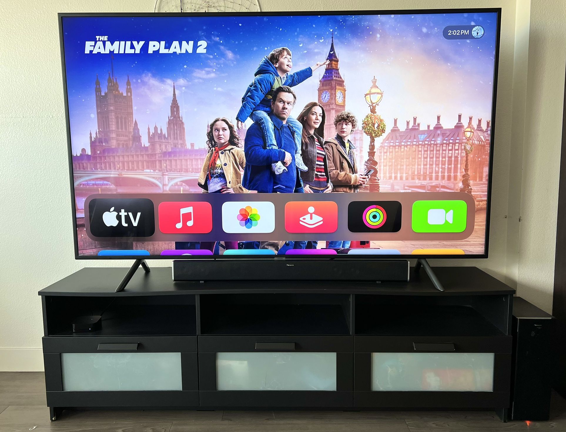 Full Home Entertainment Setup - 75’  TV, Apple TV, TV Stand, Soundbar & Subwoofer (Pickup Only – Glendale, CA)