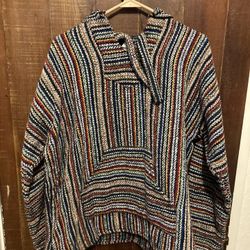 Mens Medium Mexican Poncho