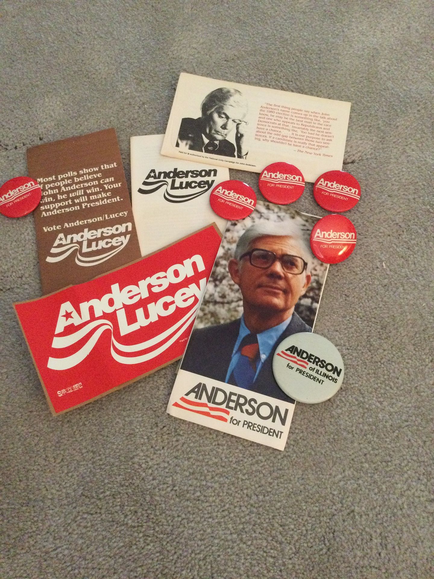 Election Memorabilia from 1980