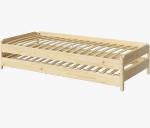 Ikea stackable two twin king bed frame