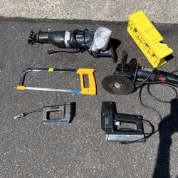 Tools - Saws All, Sander Polisher, Nail Guns, Hack Saw And Miter Box