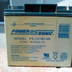 BRAND NEW POWER SONIC MODEL PS-12180NB 12 VOLT BATTERY