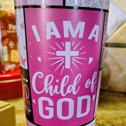 NEW IN BOX. I AM A CHILD OF GOD TUMBLER. SEE 👀 PHOTOS. CASH/ PICKUP ONLY