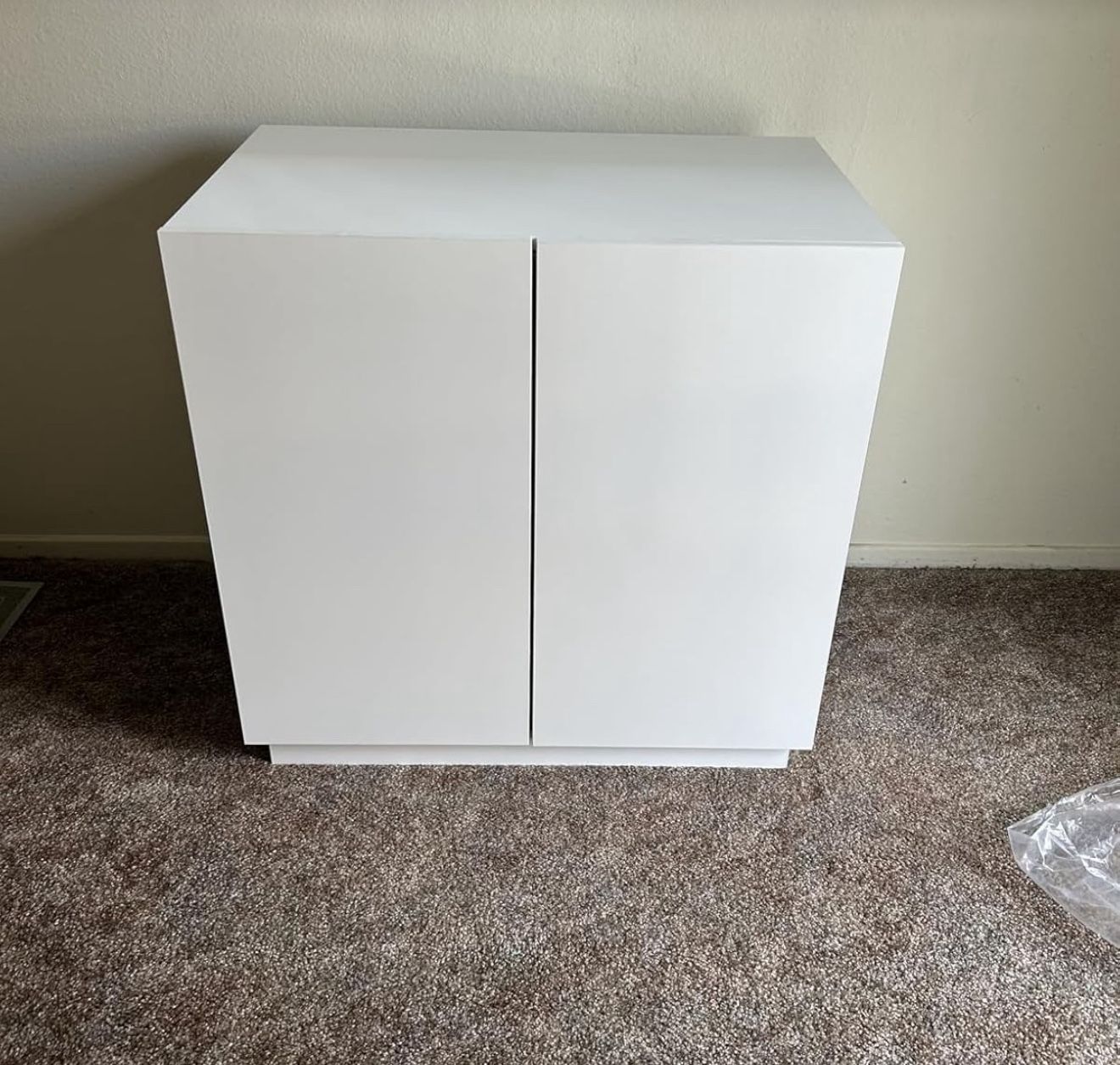 Litter Cat Box Enclosure, Large Litter Box Furniture, Modern Cat Litter Box Enclosure Furniture with Storage, Side Cabinet (White)