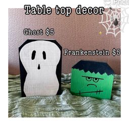 Halloween Wooden Tabletop Decor Set