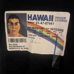 McLovin Hawaii Driver Livense T-Shirt