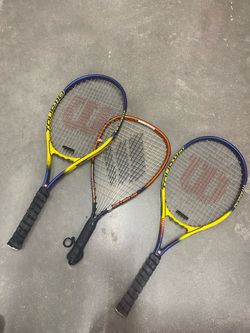 3 tennis rackets