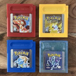 Pokemon Game Boy Bundle: Red, Yellow, Blue, Crystal