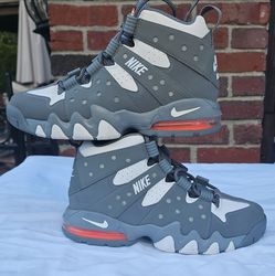 Nike Air Max 2 CB 94 Cool Grey Orange White High Top Nubuck Lace-Up Sneaker