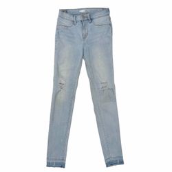 Old Navy Girls 14 Ballerina Jegging Light Wash Adj Waist Distressed 360 Stretch