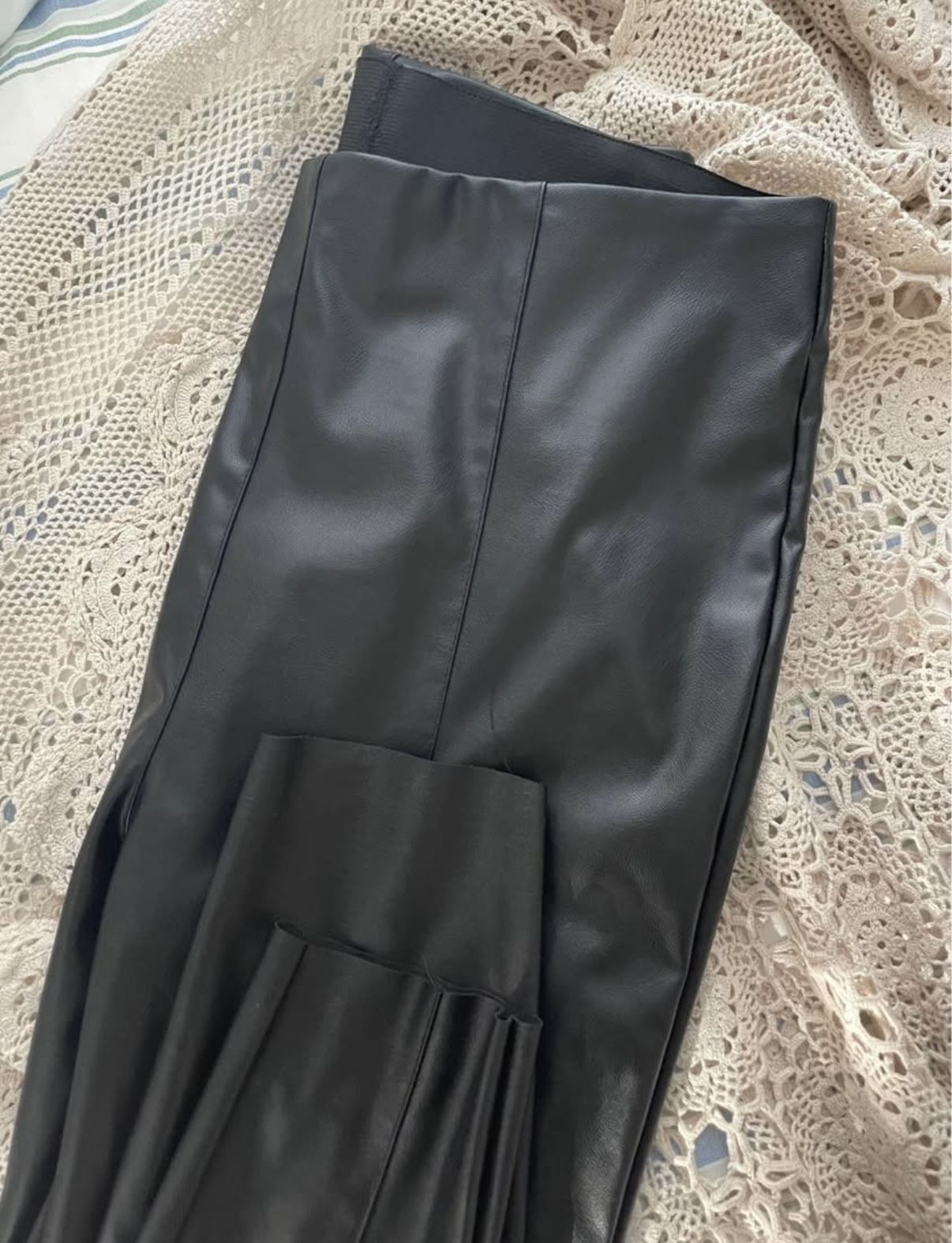H&M Black Pleather Pants