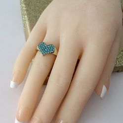 Blue Heart Ring, Size 9