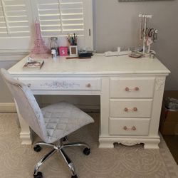Solid Wood White Desk 