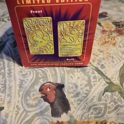 Pokemon Jigglypuff 23k Gold Plated Trading Card