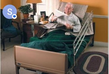 Semi-Electric Medical Bed w/ Full Rails, No Mattress (PMI/ProBasics)