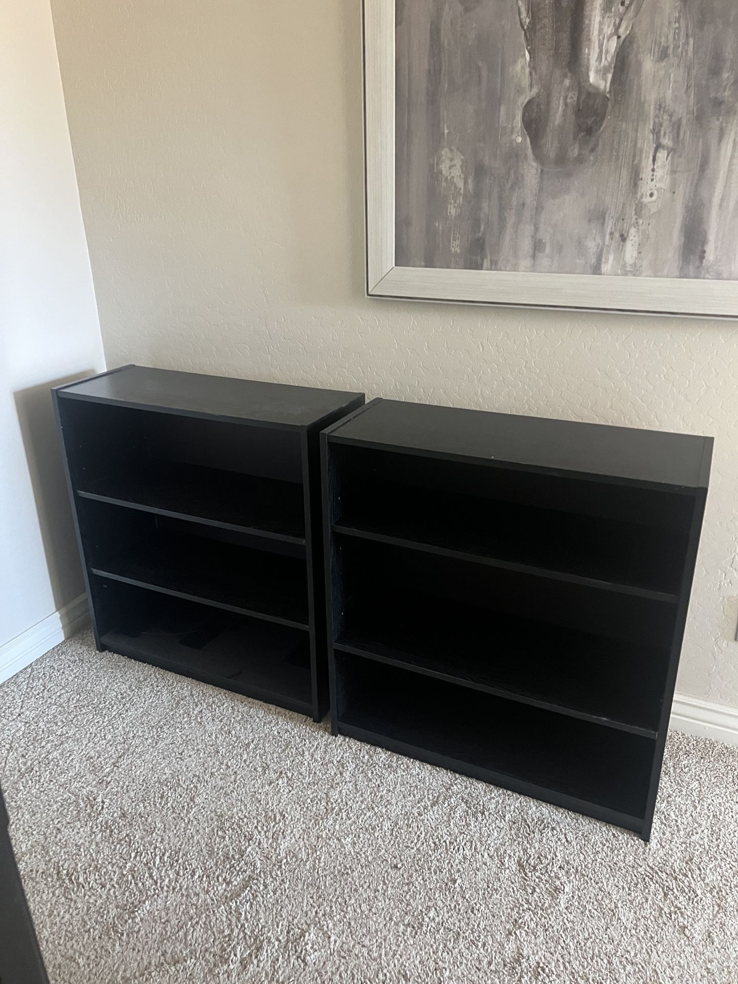 Black shelves