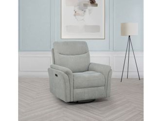 Adler Ivory Upholstered Power Swivel Glider Recliner