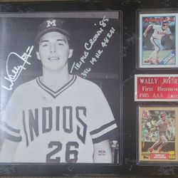 Angels Wally Joyner Signed,  Inscribed,  PSA-Certified Rookie Plaque