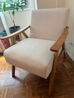 Mid-Century Retro Modern Armchair (Beige)