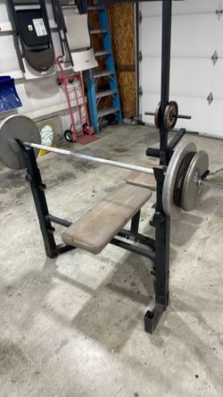 Weight bench and weights
