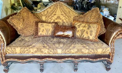 Designer leather couch