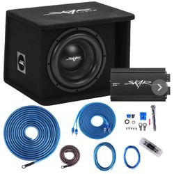 Single 10" 1,200 Watt SDR Series Complete Subwoofer Package with Vented Enclosure and Amplifier 