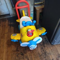 Riding And Walking Toy And Soccer Game Plays With The Kids