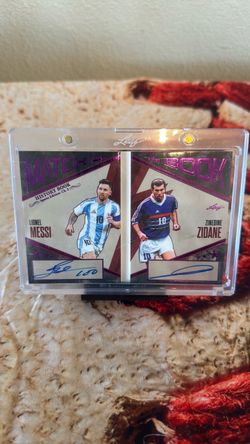 Leaf Match Book Messi & Zidane Dual Auto Card