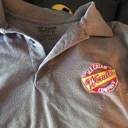 2 for $10. Gildan DryBlend Polo Shirts Logo Ice Cream 