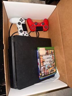 PS4, Two Controllers & Two Games