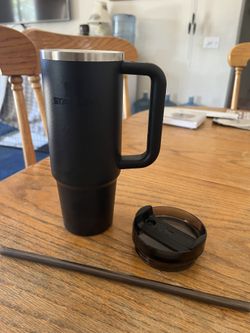 Stanley Black Metallic Tall Straw Travel Cup