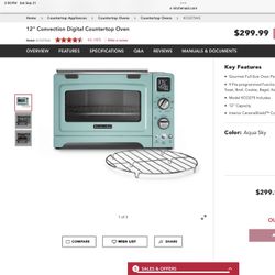 Kitchenaid dual Convection Countertop Oven