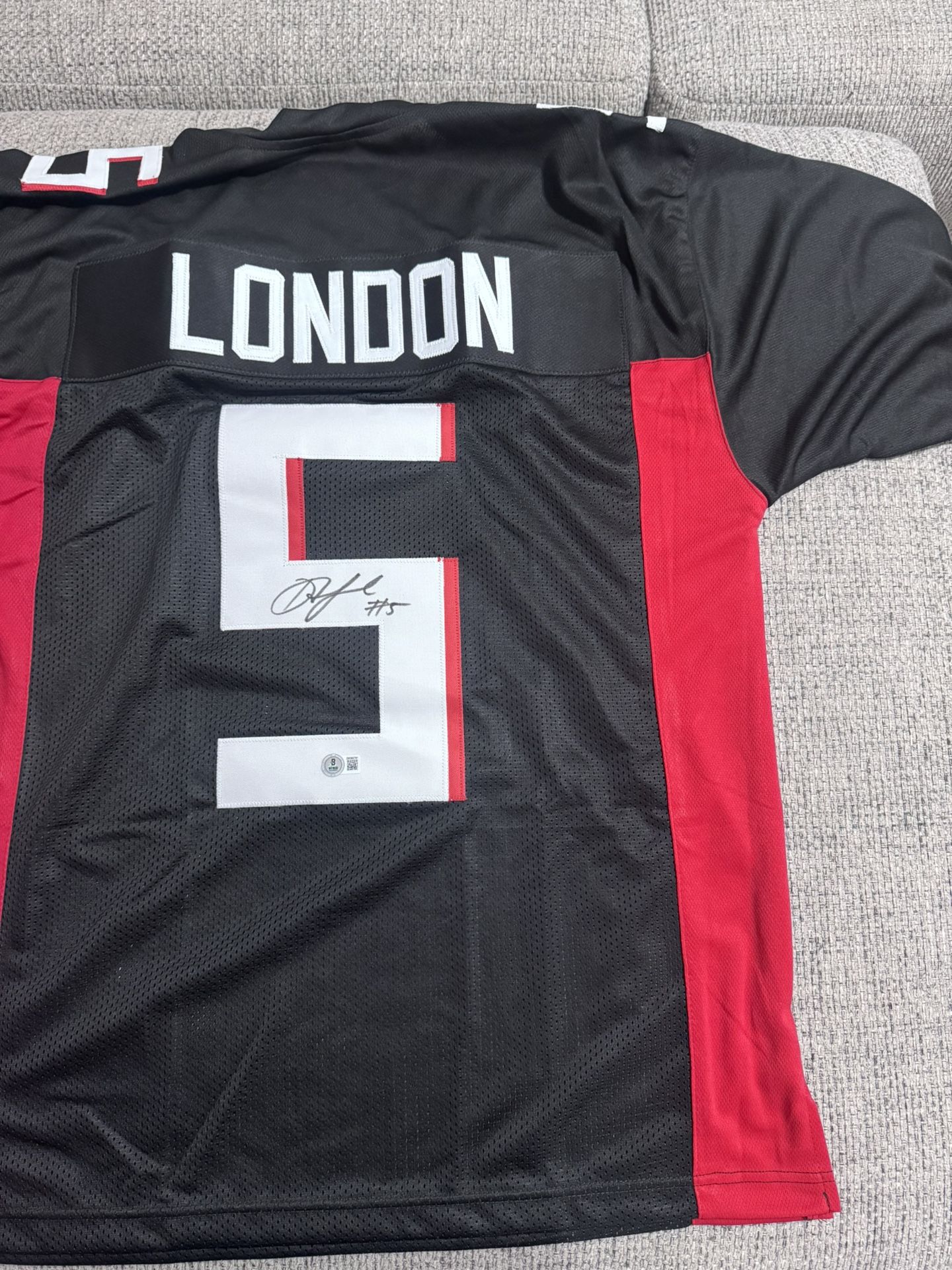 Drake London Signed Autographed Custom Jersey - Beckett Coa - Atlanta Falcons