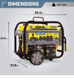 Champion Power Equipment
8125/6500-Watt ChampionPRO Commercial Grade OSHA Compliant Portable Generator with Electric Start and CO Shielc
