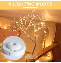 NIB: Tabletop Bonsai Tree Light,108L LED Tree Lamp,Fairy Light Tree with 8 Modes & 6 Hrs Timer
