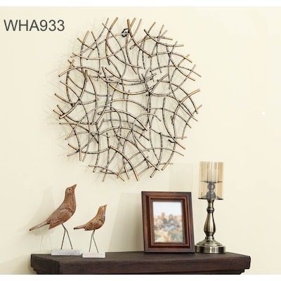 Wall art is handcrafted metal