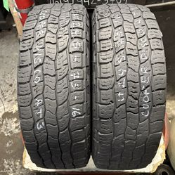 245-75-16LT Cooper Discover A/T Used Tire Pair $120 Free Mounting And Balancing 