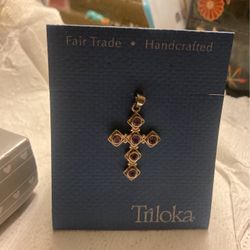 Sterling & Amethyst Cross New