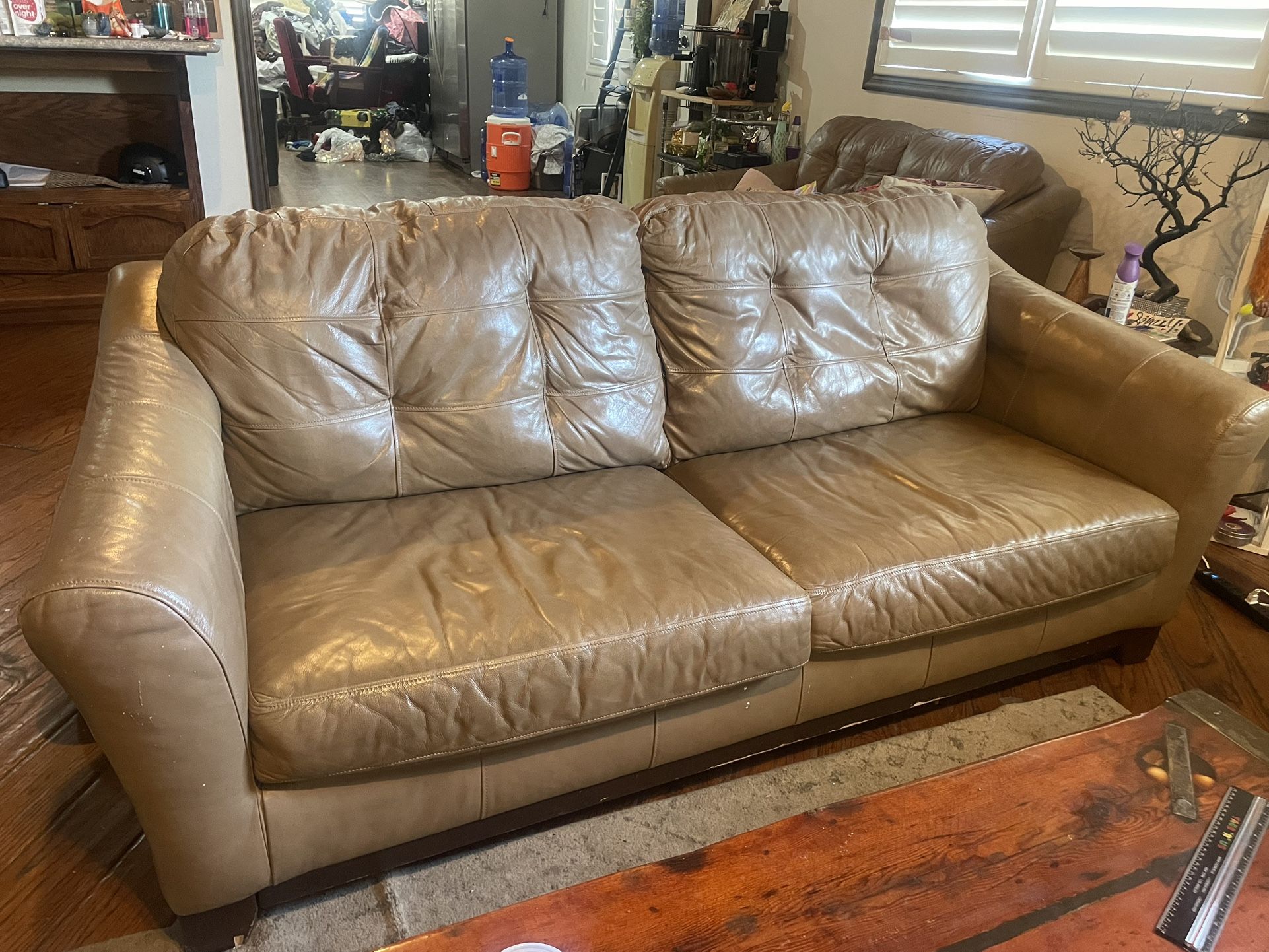 Leather Couch And Love Seat