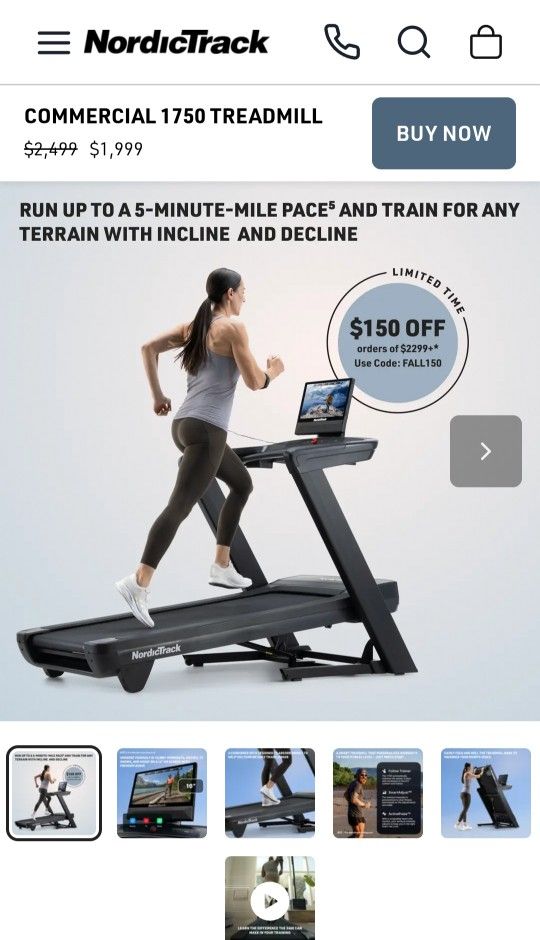 NordicTrack Commercial 1750 Treadmill